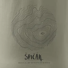 Špičák - vrstevnice v kruhu