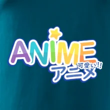 Anime nápis dúhový