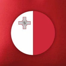 Vlajka Malta guľatá na prsník