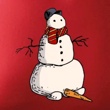 Snehuliak so spadnutým nosom