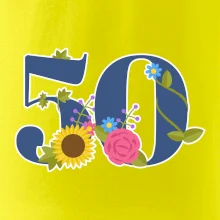 Kvetinové číslo kreslené - 50 Kvetinové číslo kreslené - 50