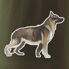 Nemecký ovčiak - hnedý kreslený