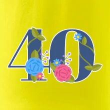 Kvetinové číslo kreslené - 40