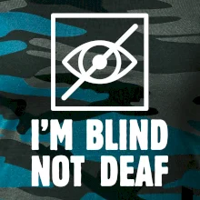 I'm blind not deaf