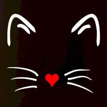 Mačka - srdce namiesto nosa