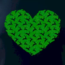 Vianočné jelene v srdci