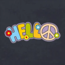Hello hippie symbol