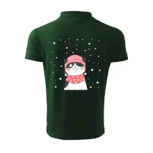 Mačka v zimnej čiapke