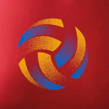 Volejbalová lopta raster farebný