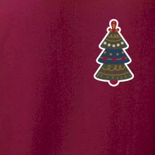 Folklór na prsníku vianočný stromček