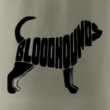 Bloodhound nápis v tele