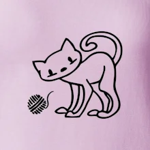 Mačka - Klbko - prsia