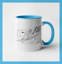 Skokan na lyžiach čierny obrázok FLY