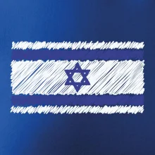 Vlajka Izrael kreslená