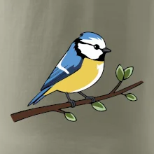 Sýkorka modrinka na vetve