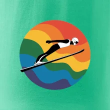 Skokan na lyžiach v kruhu