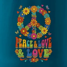 Peace and love - na výšku s květy