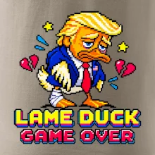 Trump lame duck pixel art game over