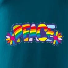 Peace nápis dúhový