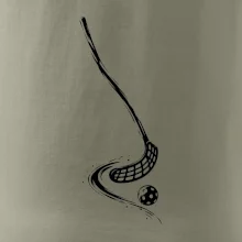 Minimalistická florbalka s míčkem
