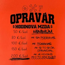 Hodinová mzda - opravár