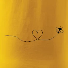 Dráha letu včely - srdce Dráha letu včely - srdce