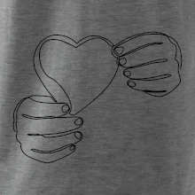 Ruka držiaca srdce jedným ťahom Ruka držiaca srdce jedným ťahom