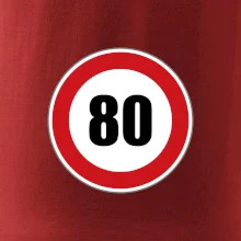 Dopravná značka - obmedzenie rýchlosti 80
