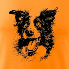 Čiernobiela karikatúra Border kólia