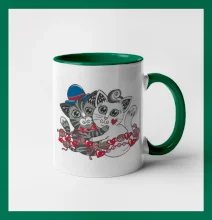 Mačky v objatí (Pecka design)