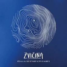 Zvičina - vrstevnice v kruhu