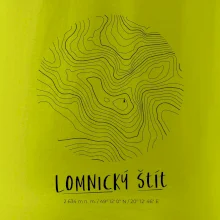 Lomnický štít - vrstevnice v kruhu