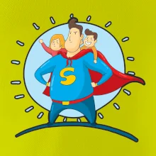 Táta superman - dievča a chlapec