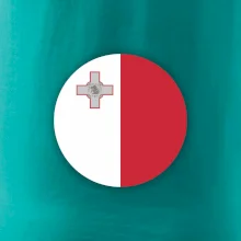 Vlajka Malta okrúhla veľká