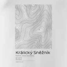 Králický Sněžník - vrstevnice v obdĺžniku