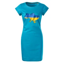 Ukrajina vlajka mapa