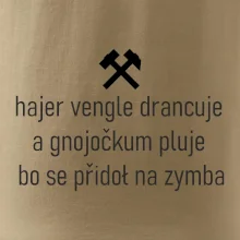 Hajer vengle drancuje a gnojočkum pluje bo se přidoł na zymba