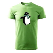 Tučniak so zeleným šálom