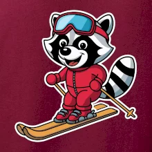 Mýval na lyžiach - kreslený