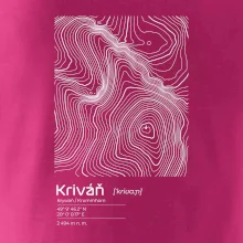 Kriváň - vrstevnice v obdĺžniku