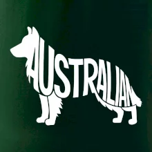 Austrálsky Ovčiak - nápis v tele