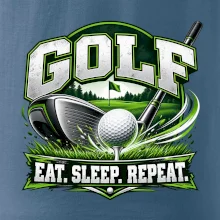 Golfová palica s loptičkou eat sleep repeat