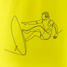 Surfer na vlne jedným ťahom