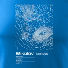 Mikulov - vrstevnice v obdĺžniku