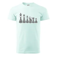 Šachové figúrky v rade - kreslené