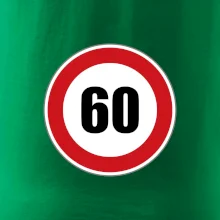Dopravná značka - obmedzenie rýchlosti 60