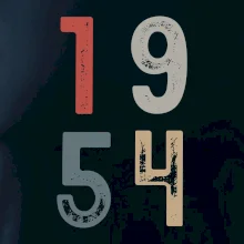 Vintage číslica 1954 Vintage číslica 1954