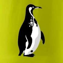 Tučniak čiernobiely z boku