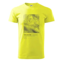 Severák - vrstevnice v obdĺžniku