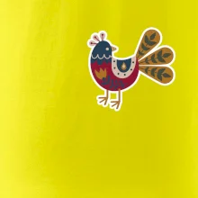 Folklór na prsníku sliepky